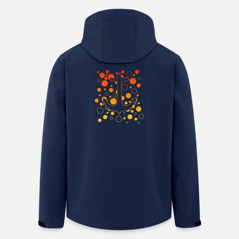 Luminous Anchor with Bubbles - Men’s Recycled Softshell Jacket by Stanley/Stella - navy