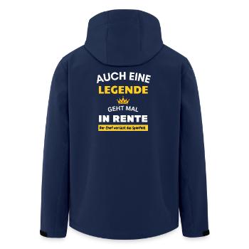 Auch Eine Legende Geht Mal In Rente - Recycelte Männer Softshell-Jacke von Stanley/Stella - Navy - Hinten - AI Model Male 185 light (185cm)