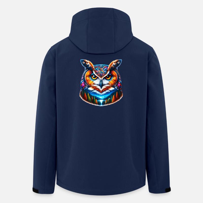 Eule - Recycelte Männer Softshell-Jacke von Stanley/Stella - Navy