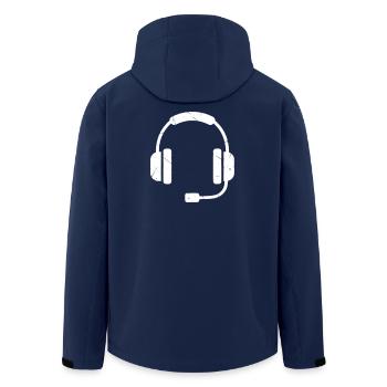 Gaming Headset Gamer Zocken Vektor - Recycelte Männer Softshell-Jacke von Stanley/Stella - Navy - Hinten - AI Model Male 185 light (185cm)