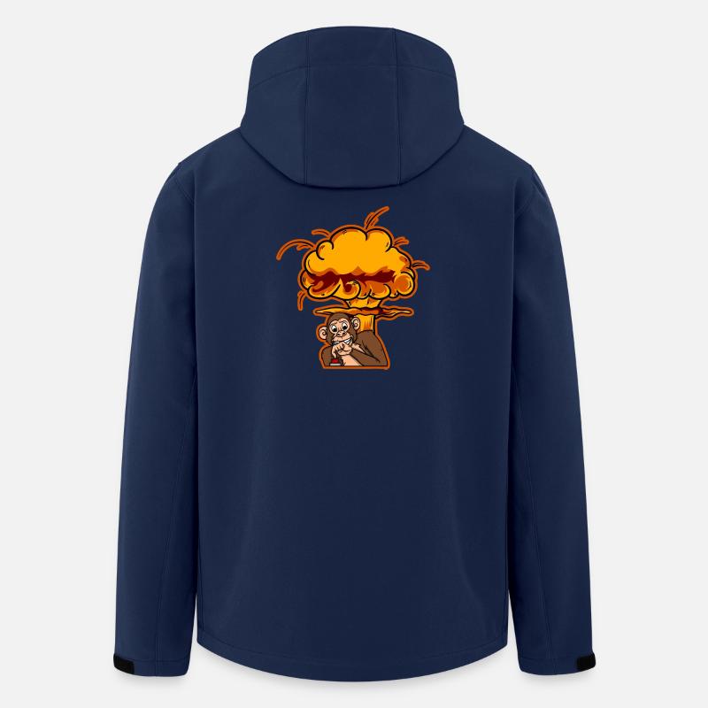 Monkey On The Button - Recycelte Männer Softshell-Jacke von Stanley/Stella - Navy