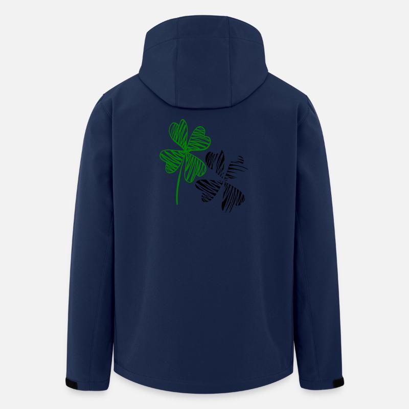 Kleeblätter, Glück - Recycelte Männer Softshell-Jacke von Stanley/Stella - Navy