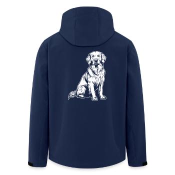 Golden Retriever Hund Hunde Wilsigns - Recycelte Männer Softshell-Jacke von Stanley/Stella - Navy - Hinten - AI Model Male 185 light (185cm)
