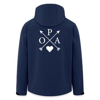 Stolzer Opa – Familien Partnerlook - Recycelte Männer Softshell-Jacke von Stanley/Stella - Navy - Hinten - AI Model Male 185 light (185cm)