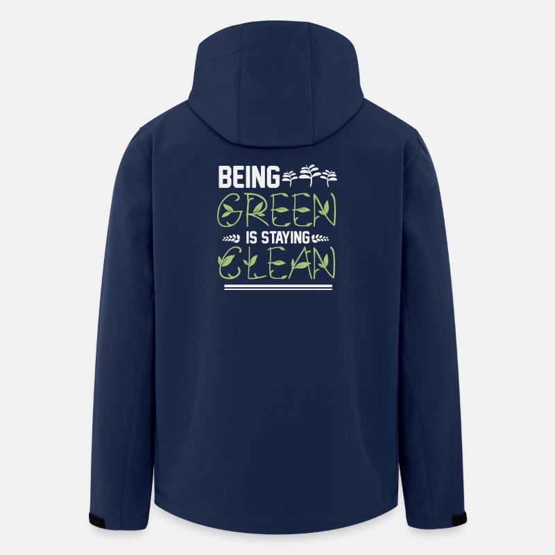 Being Green Is Staying Clean - Men’s Recycled Softshell Jacket by Stanley/Stella - navy