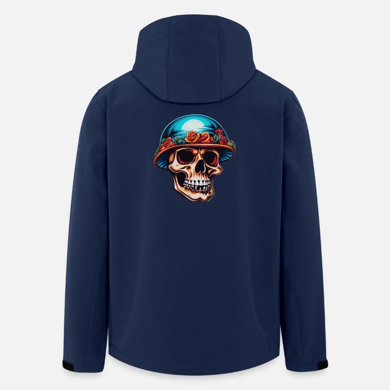 Totenkopf mit Pilzhut - Recycelte Männer Softshell-Jacke von Stanley/Stella - Navy