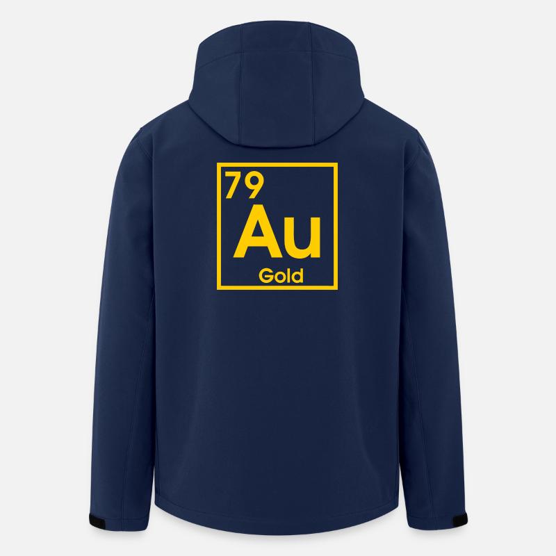 AU Gold – Design des Elementsymbols - Recycelte Männer Softshell-Jacke von Stanley/Stella - Navy