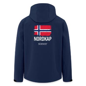 Nordkap - Recycelte Männer Softshell-Jacke von Stanley/Stella - Navy - Hinten - AI Model Male 185 light (185cm)
