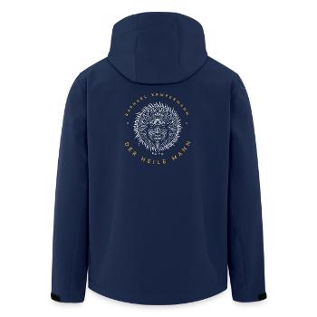 Raphael Kempermann "Der heile Mann" - Recycelte Männer Softshell-Jacke von Stanley/Stella - Navy - Hinten - AI Model Male 185 light (185cm)