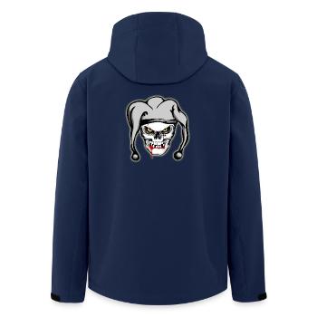 Agressiver Joker Schädel - Recycelte Männer Softshell-Jacke von Stanley/Stella - Navy - Hinten - AI Model Male 185 light (185cm)