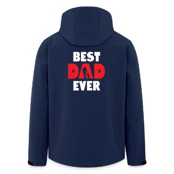 Bester Vater aller Zeiten - Recycelte Männer Softshell-Jacke von Stanley/Stella - Navy - Hinten - AI Model Male 185 light (185cm)