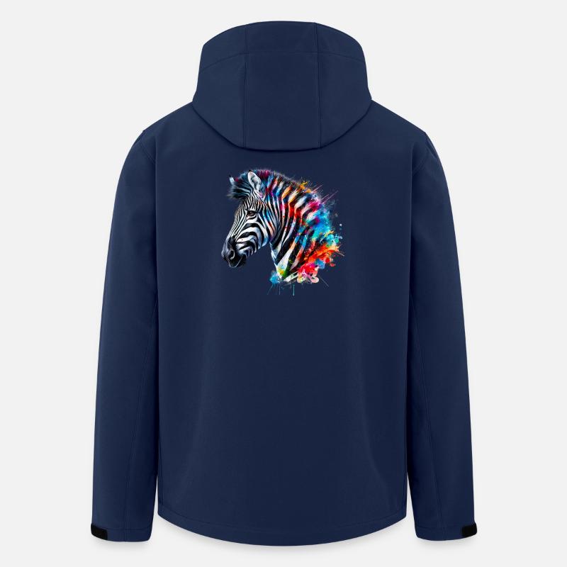 Zebra - Men’s Recycled Softshell Jacket by Stanley/Stella - navy