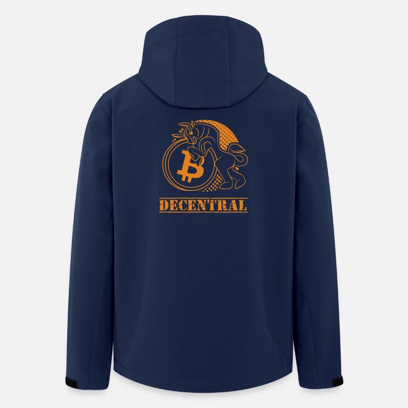 Decentral – Design classique du Bitcoin - Veste softshell homme en polyester recyclé Stanley/Stella - marine