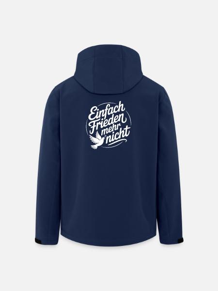 Friedensbotschaft mit Friedenstaube | Peace Design - Recycelte Männer Softshell-Jacke von Stanley/Stella - Navy