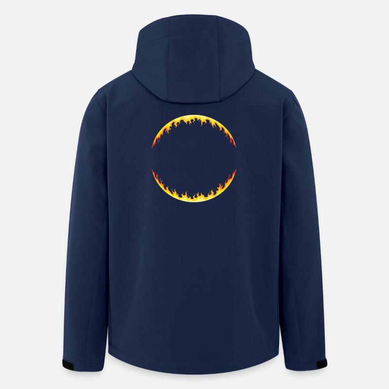 Fire circle | circle on fire - Men’s Recycled Softshell Jacket by Stanley/Stella - navy