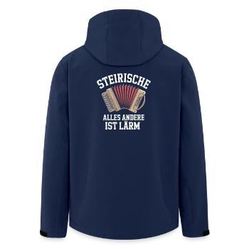 Steirische Harmonika - Alles andere ist Lärm - Recycelte Männer Softshell-Jacke von Stanley/Stella - Navy - Hinten - AI Model Male 185 light (185cm)