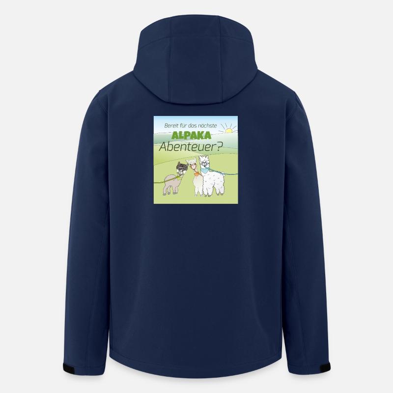 Alpaka-Abenteuer - Recycelte Männer Softshell-Jacke von Stanley/Stella - Navy