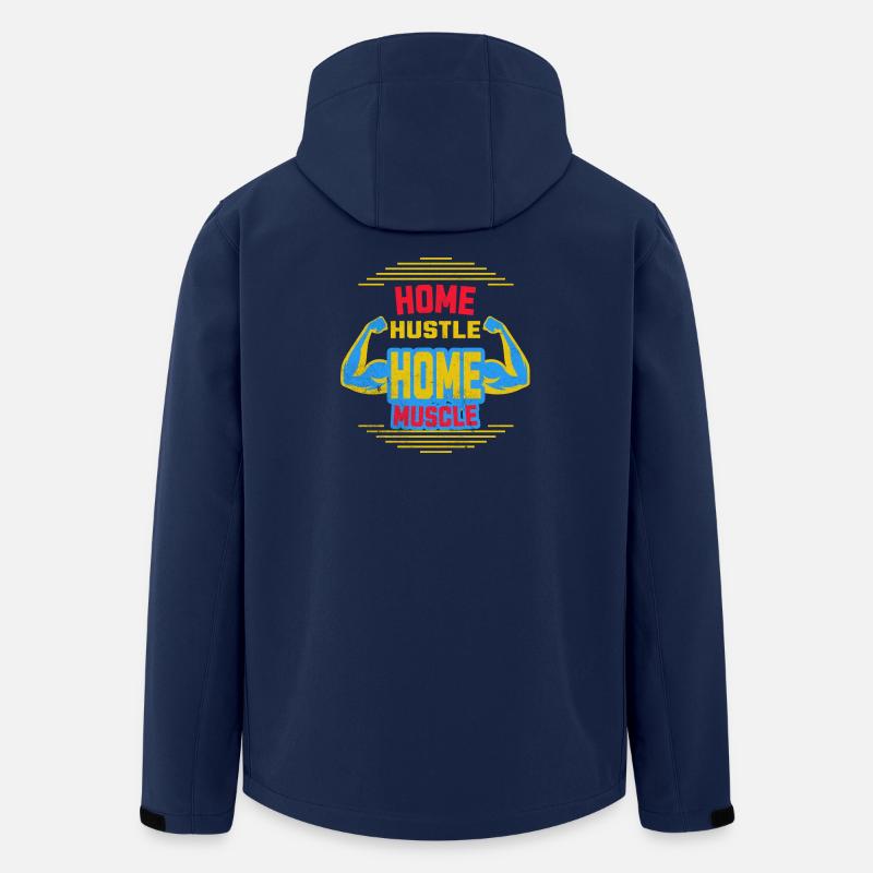 Home Hustle, Home Muscles T-shirt - Veste softshell homme en polyester recyclé Stanley/Stella - marine