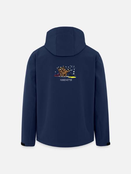Hundewetter – Pfützen Spaß - Recycelte Männer Softshell-Jacke von Stanley/Stella - Navy