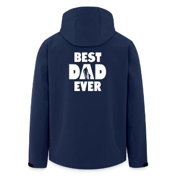Bester Vater aller Zeiten - Recycelte Männer Softshell-Jacke von Stanley/Stella - Navy - Hinten - AI Model Male 185 light (185cm)