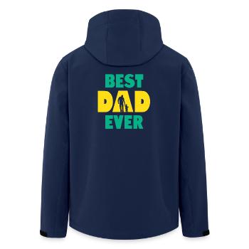 Bester Vater aller Zeiten - Recycelte Männer Softshell-Jacke von Stanley/Stella - Navy - Hinten - AI Model Male 185 light (185cm)