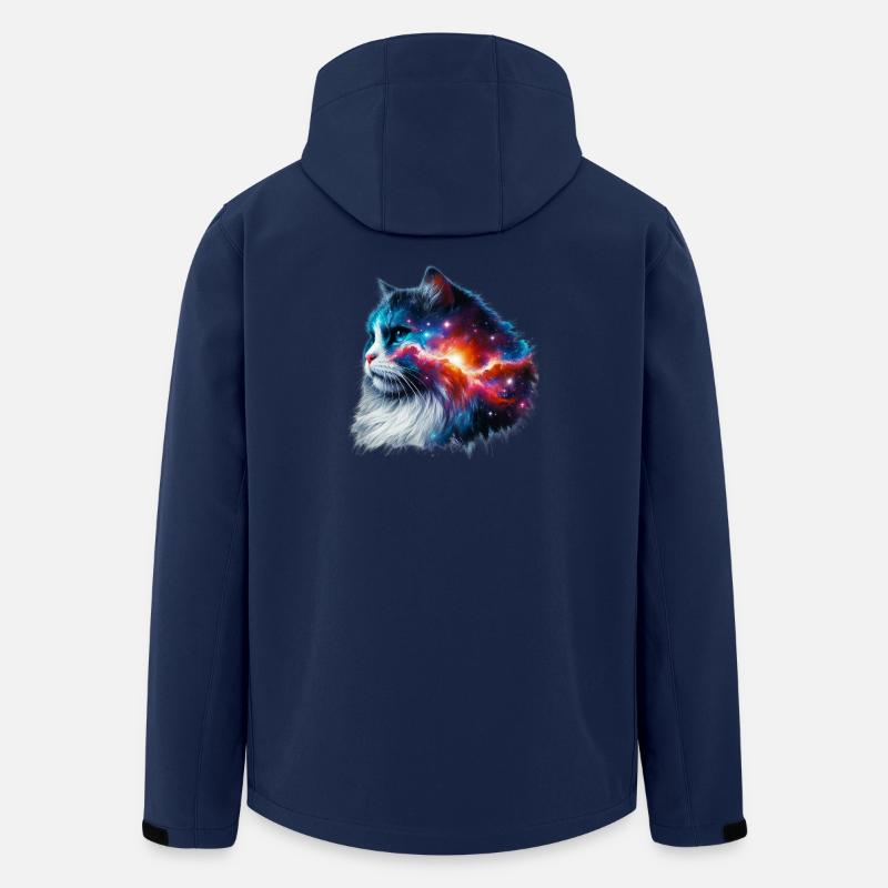 Katze - Recycelte Männer Softshell-Jacke von Stanley/Stella - Navy