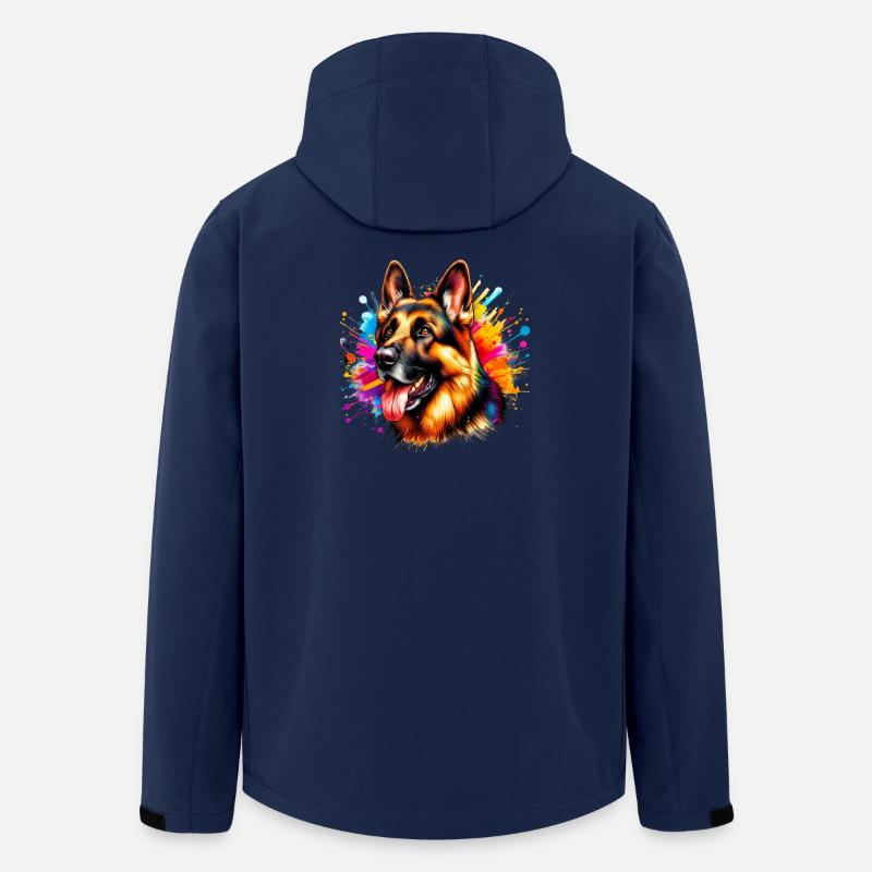 Deutscher Schäferhund - Recycelte Männer Softshell-Jacke von Stanley/Stella - Navy