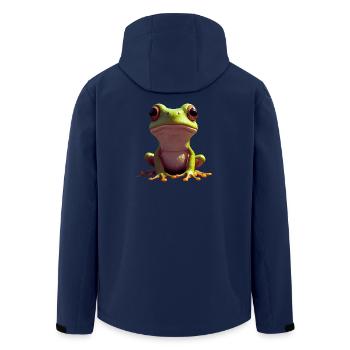 Design ohne Titel - Recycelte Männer Softshell-Jacke von Stanley/Stella - Navy - Hinten - AI Model Male 185 light (185cm)