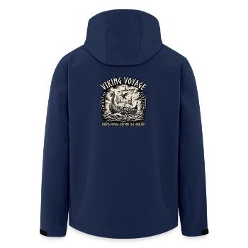 Viking Boat Middle Ages - Men’s Recycled Softshell Jacket by Stanley/Stella - navy - Back - AI Model Male 185 light (185cm)