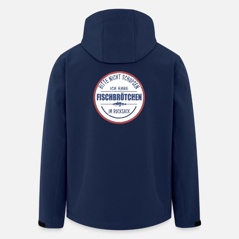 Fischbrötchen Angler lustig - Recycelte Männer Softshell-Jacke von Stanley/Stella - Navy