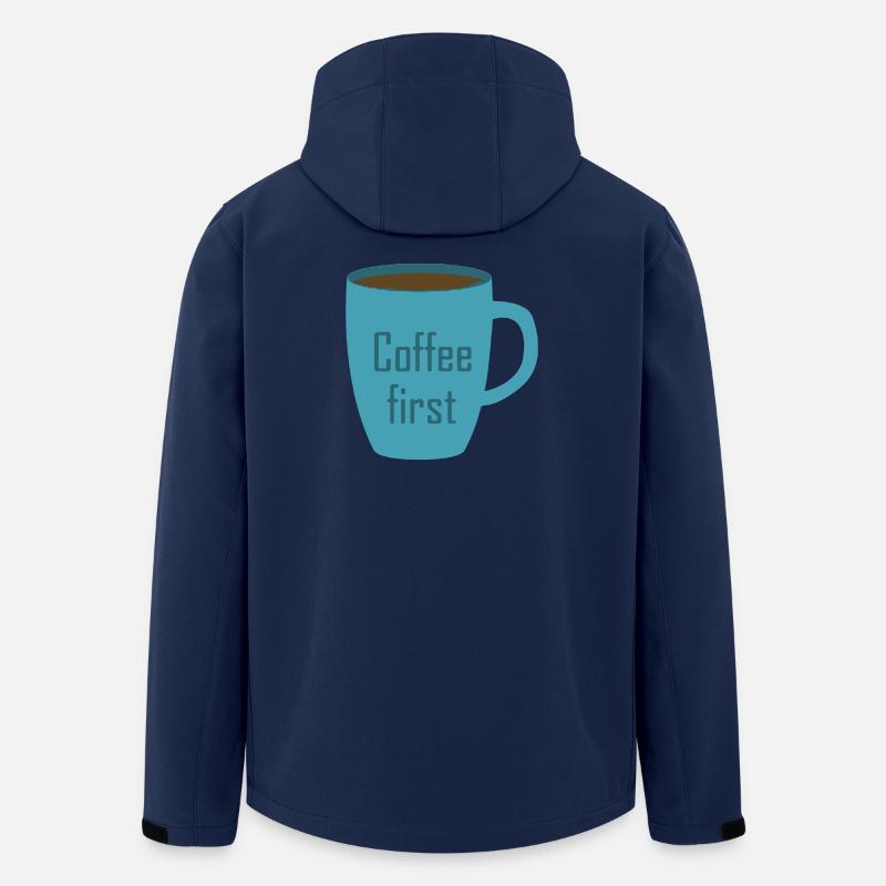 Coffee first - Recycelte Männer Softshell-Jacke von Stanley/Stella - Navy