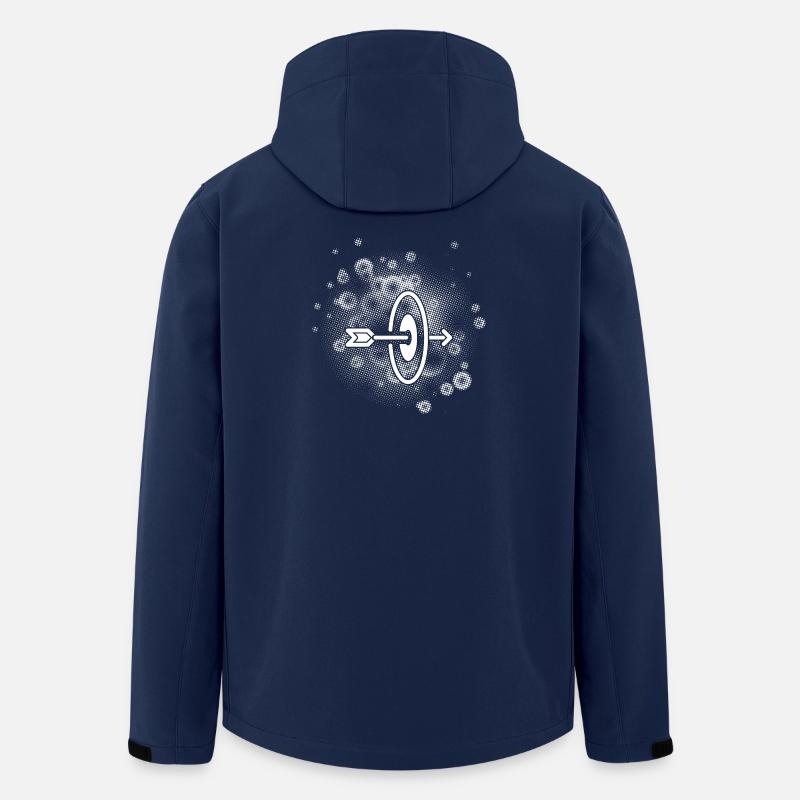 Flèche avec arrière-plan de points - Veste softshell homme en polyester recyclé Stanley/Stella - marine