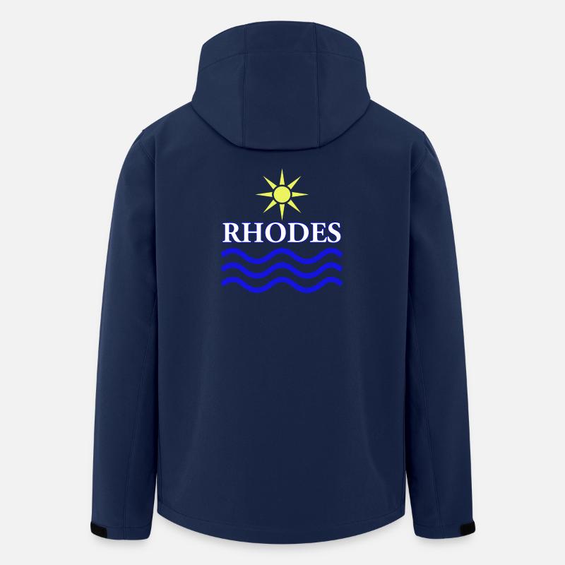 Rhodes Soleil et Vagues Design - Veste softshell homme en polyester recyclé Stanley/Stella - marine