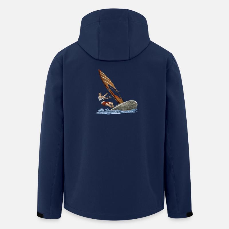 Windsurfing - Recycelte Männer Softshell-Jacke von Stanley/Stella - Navy