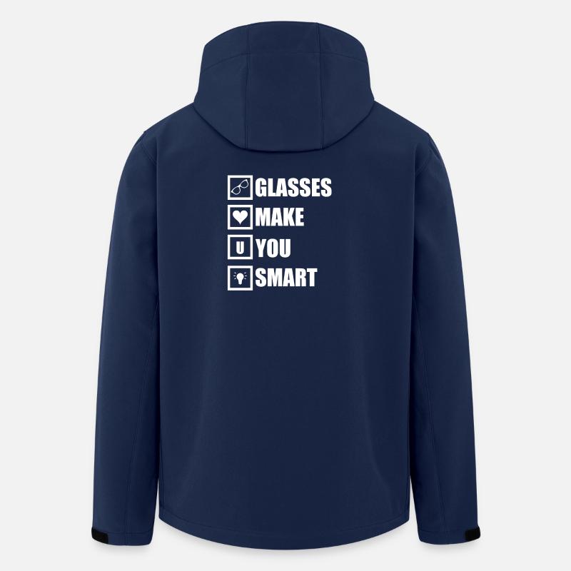 Glasses make you smart - Men’s Recycled Softshell Jacket by Stanley/Stella - navy