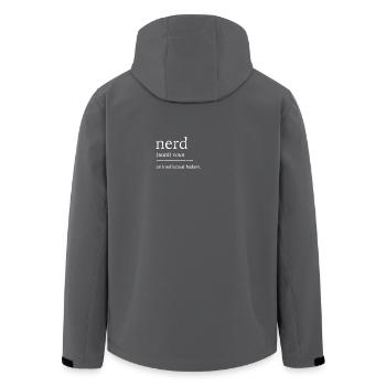 Nerd nerd - Veste softshell homme en polyester recyclé Stanley/Stella - charbon - Dos - AI Model Male 185 light (185cm)