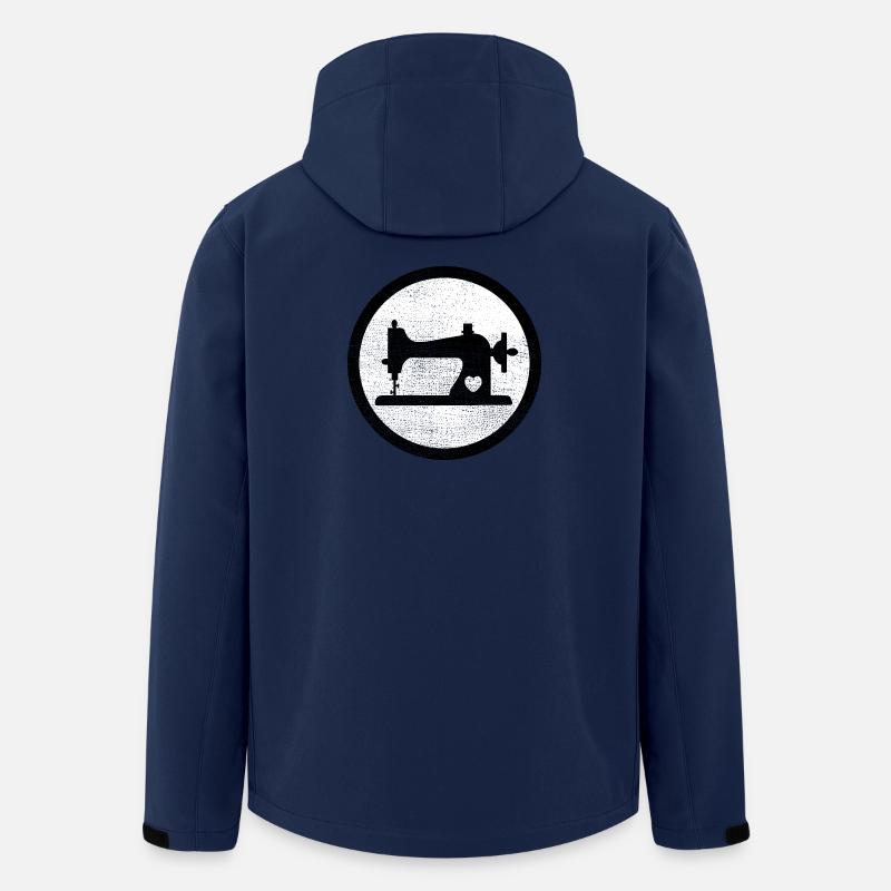 sewing machine1 schwarz - Recycelte Männer Softshell-Jacke von Stanley/Stella - Navy