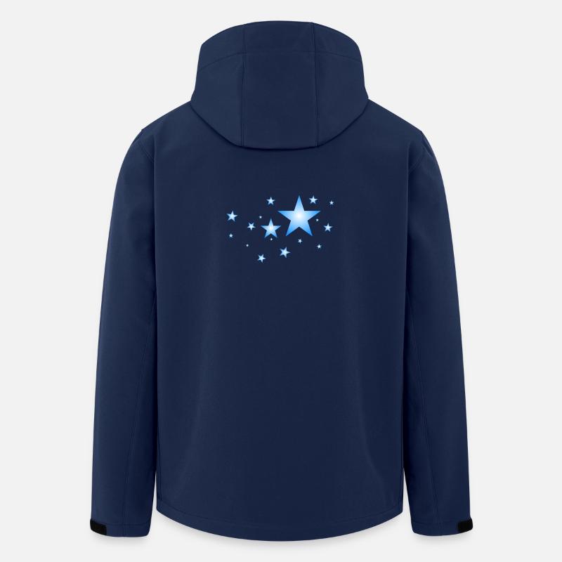 Sterne in Blau - Recycelte Männer Softshell-Jacke von Stanley/Stella - Navy