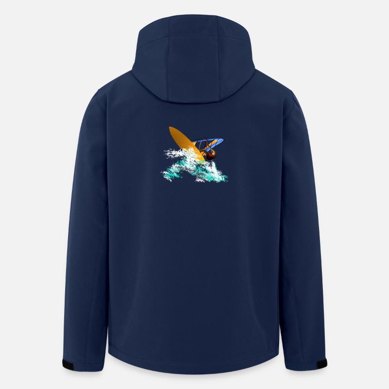 Windsurfing - Recycelte Männer Softshell-Jacke von Stanley/Stella - Navy
