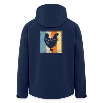 Huhn - Recycelte Männer Softshell-Jacke von Stanley/Stella - Navy - Hinten - AI Model Male 185 light (185cm)