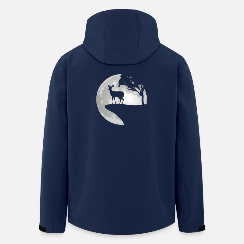 Impala Antilope Vollmond Afrika Geschenk - Recycelte Männer Softshell-Jacke von Stanley/Stella - Navy