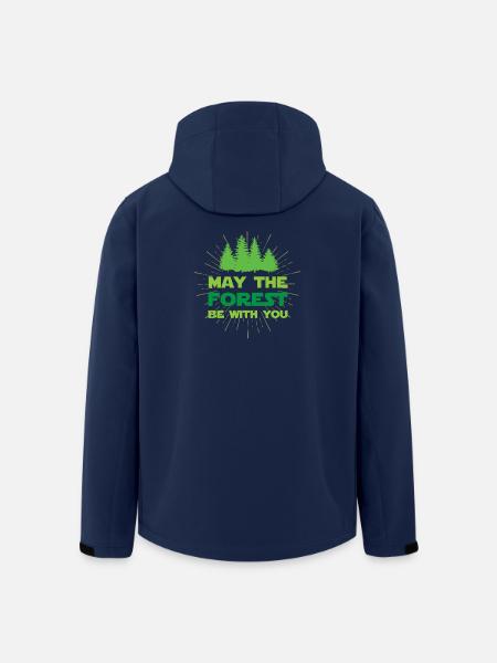 Möge der Wald mit dir sein - Recycelte Männer Softshell-Jacke von Stanley/Stella - Navy