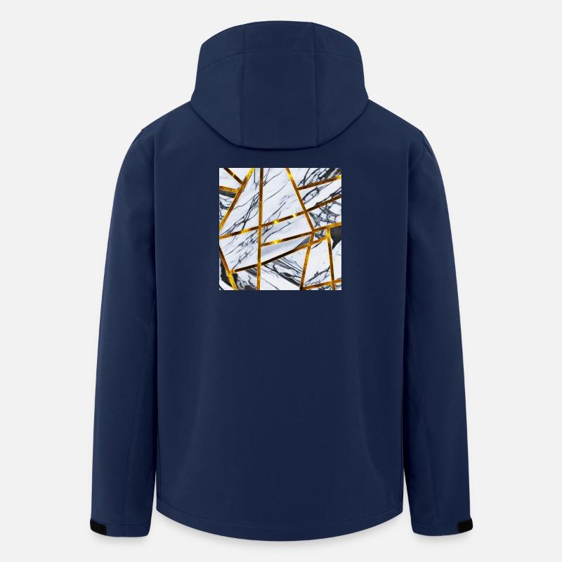 Marmor Weiß Gold - Recycelte Männer Softshell-Jacke von Stanley/Stella - Navy