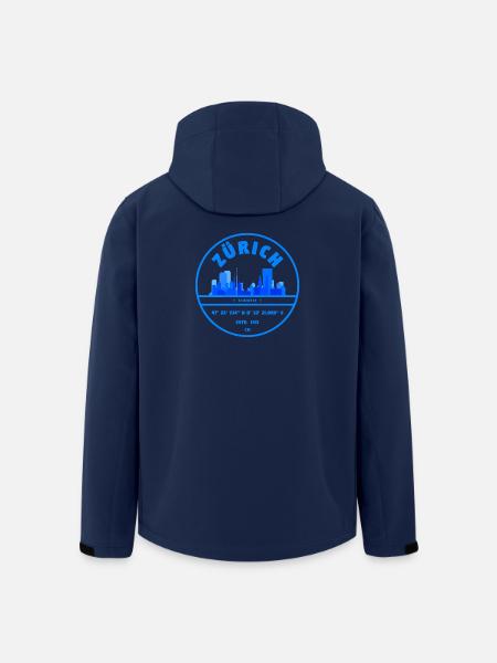 Zürich Skyline Blau Siegel - Recycelte Männer Softshell-Jacke von Stanley/Stella - Navy