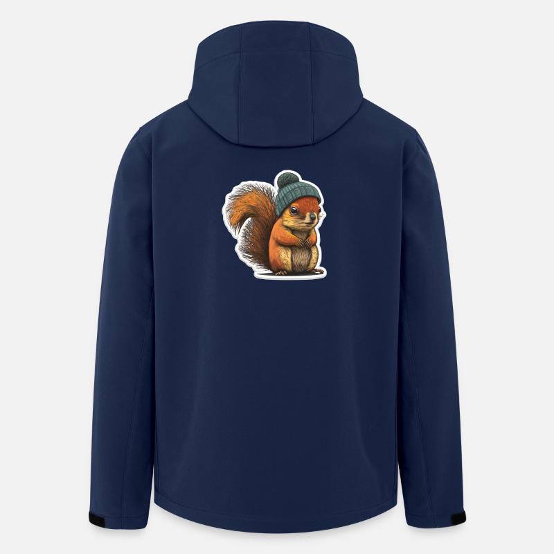 Eichhörnchen mit Beanie - Recycelte Männer Softshell-Jacke von Stanley/Stella - Navy