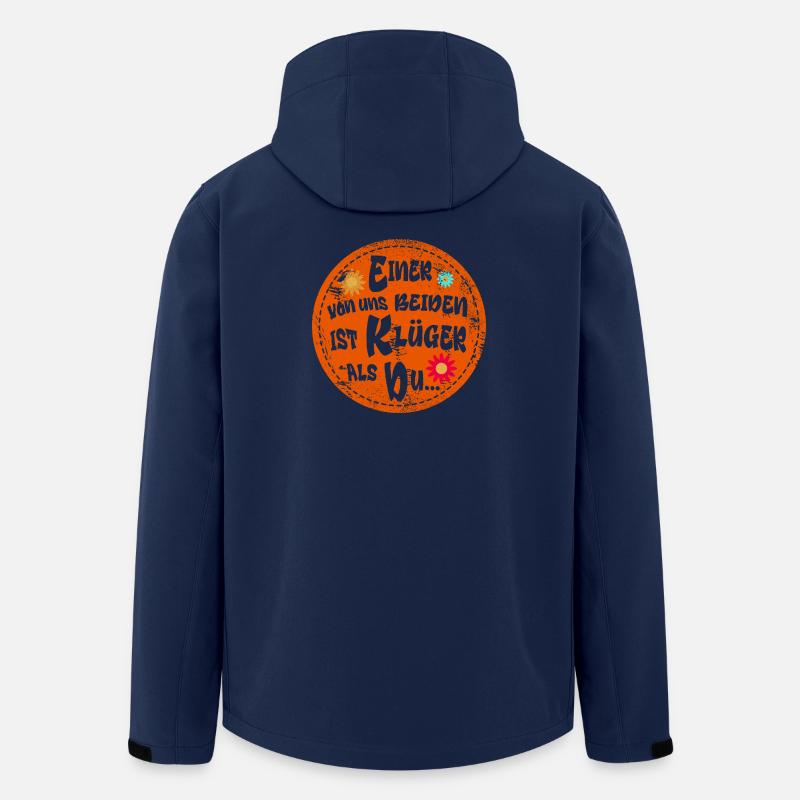 Einer von uns beiden ist klüger - Recycelte Männer Softshell-Jacke von Stanley/Stella - Navy