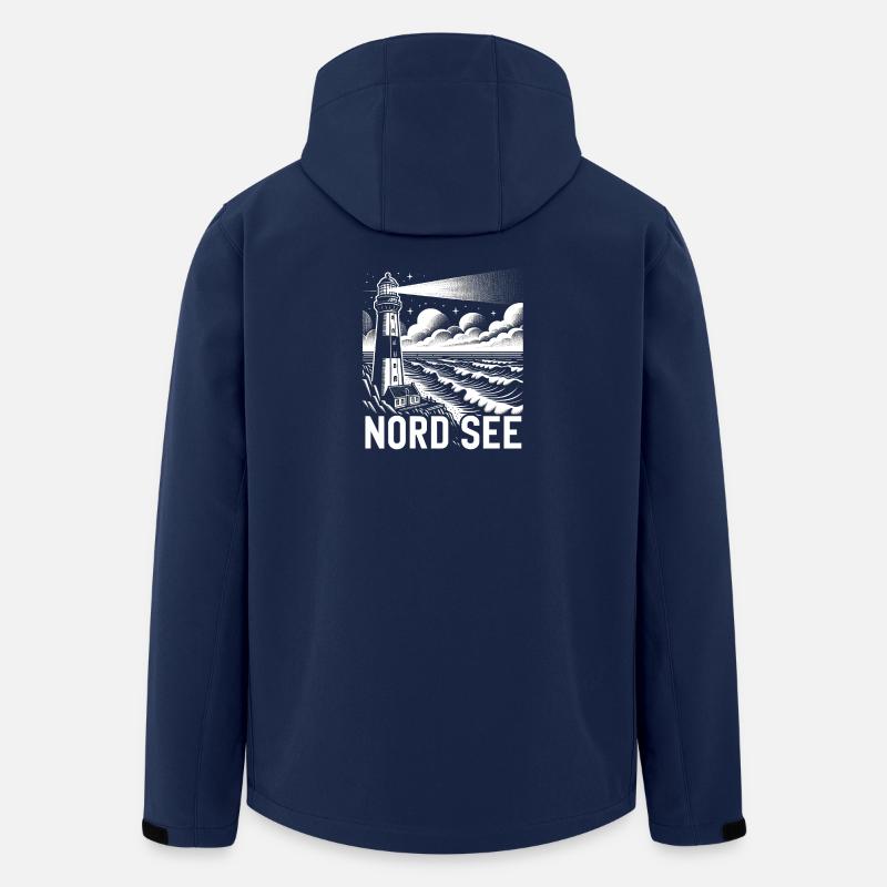 Nordsee - Recycelte Männer Softshell-Jacke von Stanley/Stella - Navy