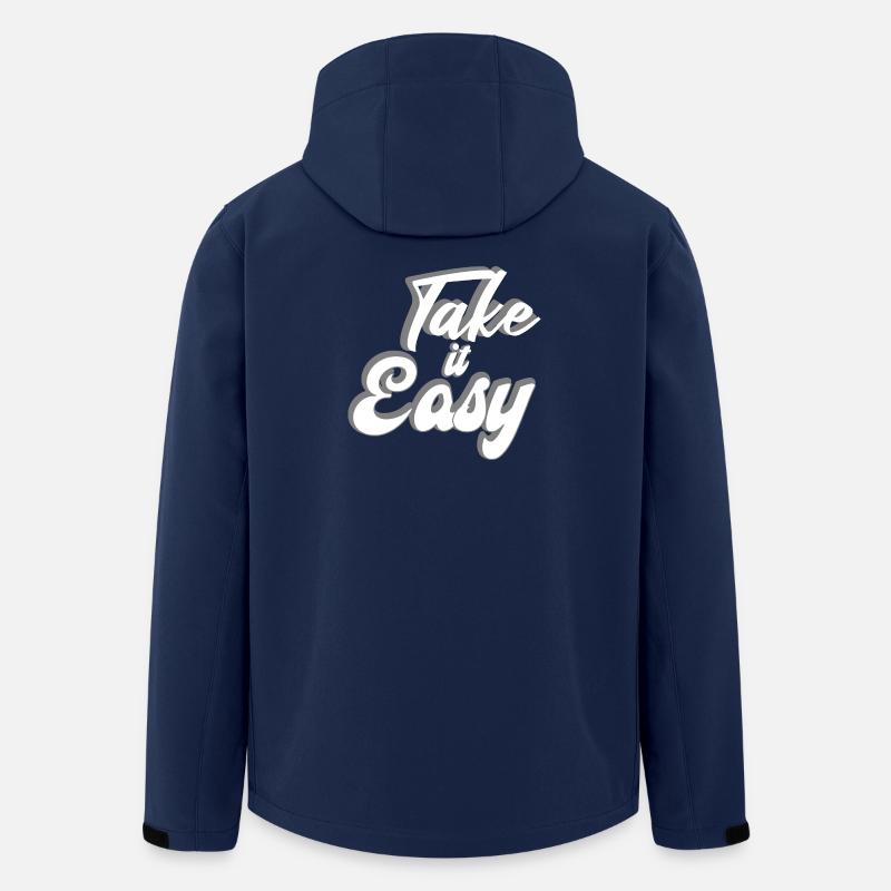 Allez-y doucement Conception - Veste softshell homme en polyester recyclé Stanley/Stella - marine