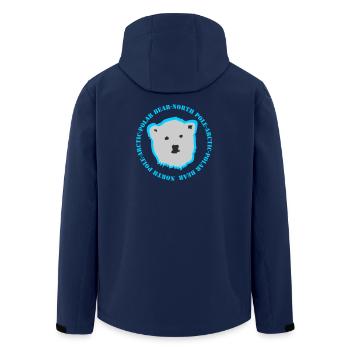 Eisbär 3 - Recycelte Männer Softshell-Jacke von Stanley/Stella - Navy - Hinten - AI Model Male 185 light (185cm)