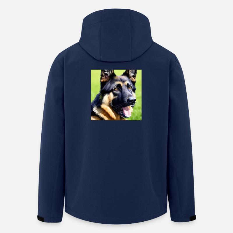 Loyal and protective: German Shepherd - Men’s Recycled Softshell Jacket by Stanley/Stella - navy